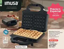 Nova Venta Imusa wafiera basic inox oferta