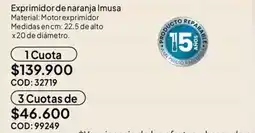 Nova Venta Imusa exprimidor de naranja oferta