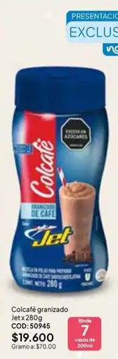 Nova Venta Colcafé granizado Jet oferta
