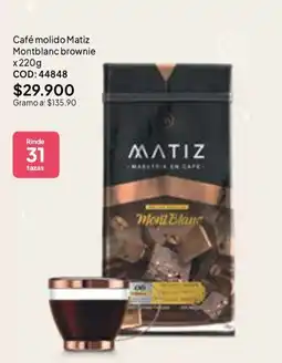 Nova Venta Matiz café molido Montblanc brownie oferta