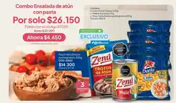 Nova Venta Zenu combo ensalada de atun con pasta oferta