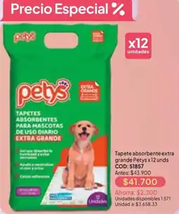 Nova Venta Petys tapetes absorbentes para mascotas de uso diario extra grande oferta