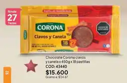 Nova Venta Chocolate Corona clavos y canela oferta