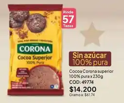 Nova Venta Cocoa Corona superior oferta
