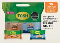 Nova Venta Tosh galletas miel y vainilla oferta