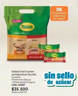 Nova Venta Tosh galleta cracker oferta