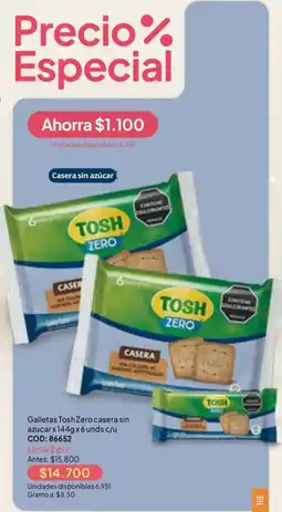 Nova Venta Tosh galletas casera sin azucar oferta