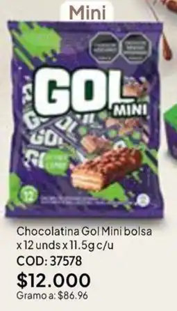 Nova Venta Chocolatina Gol Mini oferta