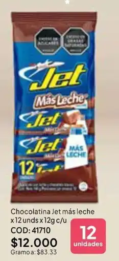 Nova Venta Chocolatina Jet más leche oferta