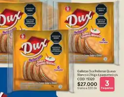 Nova Venta Galletas Dux Rellenas Queso Blanco oferta
