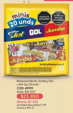 Nova Venta Jet Jumbo Gol minis oferta