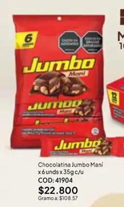 Nova Venta Chocolatina Jumbo Maní oferta