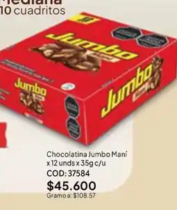 Nova Venta Jumbo Chocolatina Maní oferta