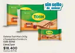 Nova Venta Tosh galletas miel oferta