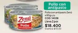 Nova Venta Zenu pollo con antipasto oferta