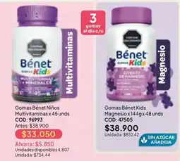 Nova Venta Bénét gomas kids multivitaminas x 45 unds oferta