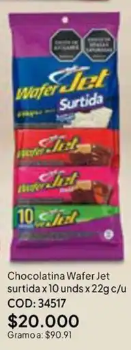 Nova Venta Chocolatina Wafer Jet surtida oferta