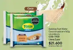 Nova Venta Tosh wafer coco oferta
