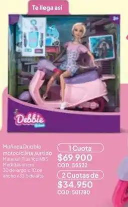 Nova Venta Debbie muñeca motociclista surtido oferta