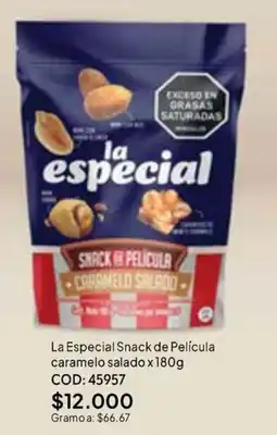 Nova Venta La especial snack de película caramelo salado oferta