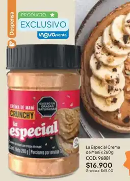 Nova Venta La especial crema de maní crunchy oferta