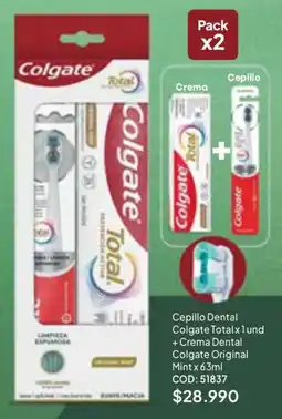 Nova Venta Colgate Cepillo Dental Colgate Total x 1 und + Crema Dental Colgate Original Mint oferta