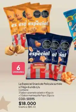 Nova Venta La especial snack de película surtido oferta