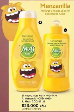 Nova Venta Muss shampoo manzanilla oferta