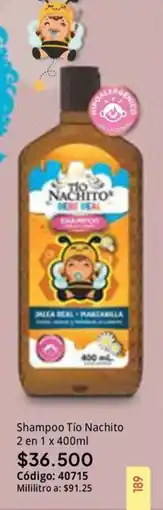Nova Venta Tío Nachito Shampoo oferta