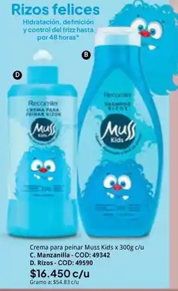 Nova Venta Recomier crema para peinar rizos muss kids oferta