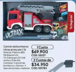 Nova Venta Ultras camión de bomberos al rescate 1:16 oferta
