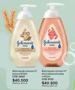 Nova Venta Johnson's baby Baño líquido avena oferta