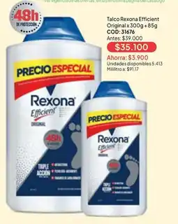 Nova Venta Rexona Efficient Original oferta