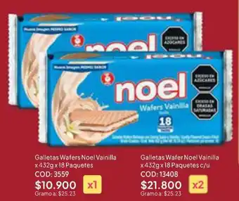 Galletas Wafers Noel Vainilla