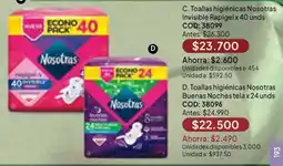 Nova Venta Nosotras toallas higienicas invisible rapigel oferta