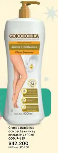 Nova Venta Goicoechea crema para piernas árnica y manzanilla oferta