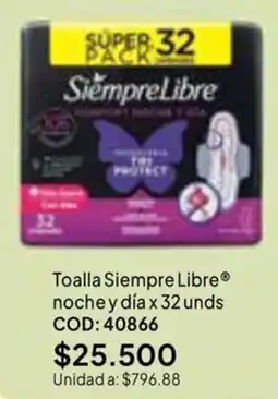 Nova Venta Toalla Siempre Libre noche y día oferta