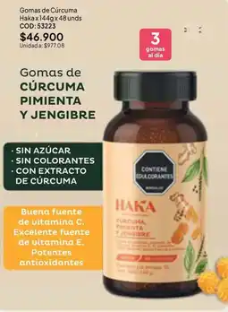 Nova Venta Haka gomas de cúrcuma pimienta y jengibre oferta