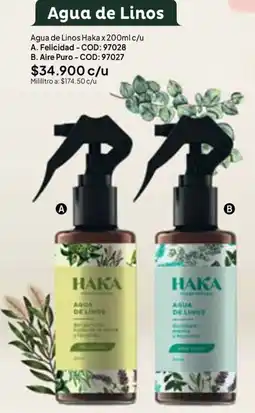 Nova Venta Haka agua de linos oferta