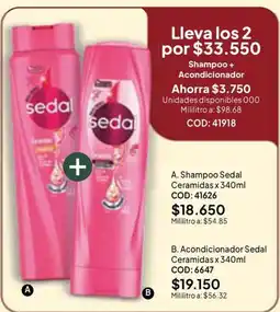 Nova Venta Sedal Shampoo + Acondicionador oferta