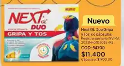 Nova Venta Next GL Duo Gripa y Tos oferta