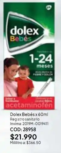 Nova Venta Dolex Bebés oferta