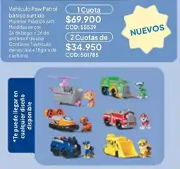 Nova Venta Vehículo Paw Patrol básico surtido oferta