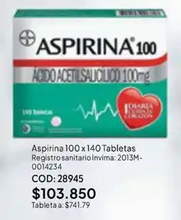Nova Venta Aspirina 100 oferta