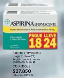 Nova Venta Aspirina efervescente oferta