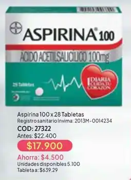 Nova Venta Aspirina 100 oferta