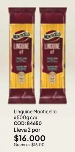 Nova Venta Linguine Monticello oferta