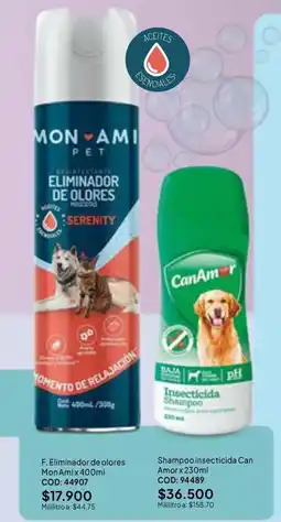 Nova Venta Mon Ami pet eliminador de olores serenity oferta