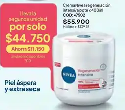 Nova Venta Nivea crema regeneracion intensiva oferta
