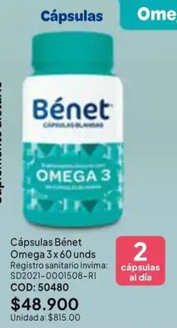 Nova Venta Bénet cápsulas omega 3 oferta